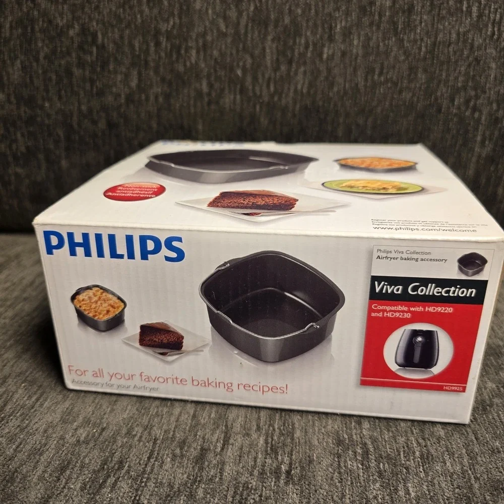 Phllips‎ Viva Collection Air Fryer Nonstick Baking Accessory Pan Basket NEW